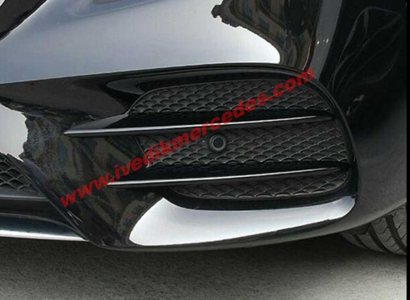 MERCEDES W177 A SERİSİ 2019+ ÖN TAMPON BIÇAKLARI - 4 PARÇA - PİANO BLACK