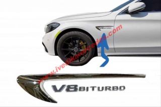 MERCEDES V8 BITURBO YAZI VE VENT TAKIMI NIKELAJ