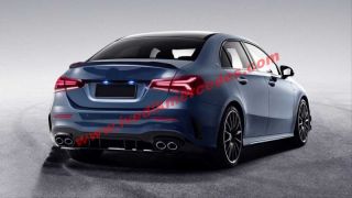 MERCEDES A45 W177 SEDAN 2019+ DIFÜZÖR & EGZOZ SETI - SILVER EGZOZ ILE