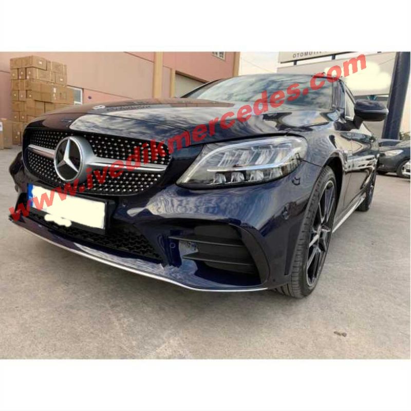 MERCEDES W205 2019+ ÖN TAMPON YAN BIÇAKLARI (PIANO BLACK)