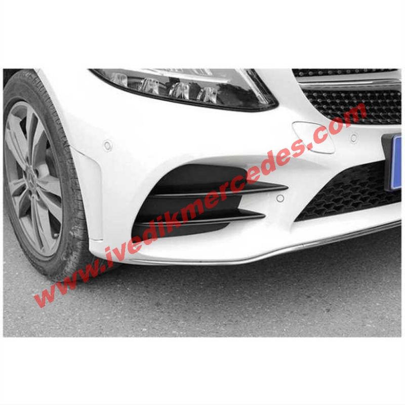 MERCEDES W205 2019+ SIS KASLARI 4 PARÇA (SİS BIÇAKLARI) (PIANO BLACK)