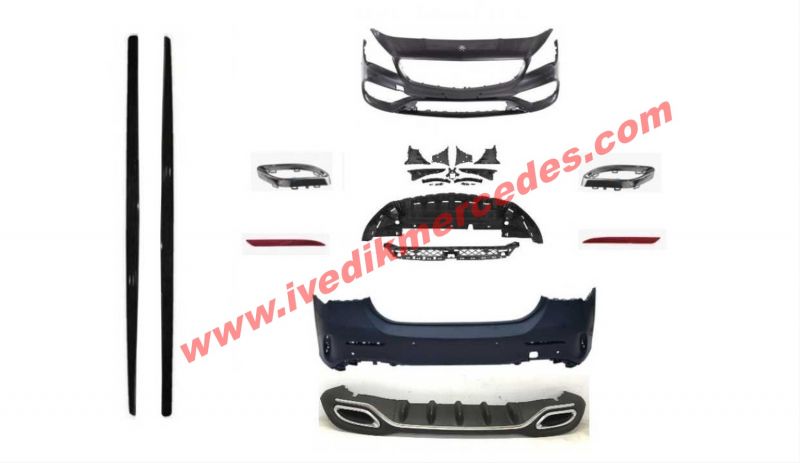 MERCEDES W117 CLA SERİSİ OEM AMG SET (ÖN ARKA TAMPON, DİAMOND PANJUR,MARŞPİYEL,EGZOZLAR)