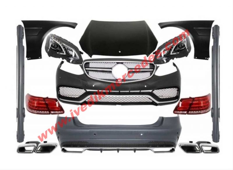 MERCEDES W212 FULL BODY KIT-MAKYAJSIZ KASAYI MAKYAJLI E63E ÇEVIRME(FAR-STOP-KAPUT VE ÇAMURLUK DAHIL)