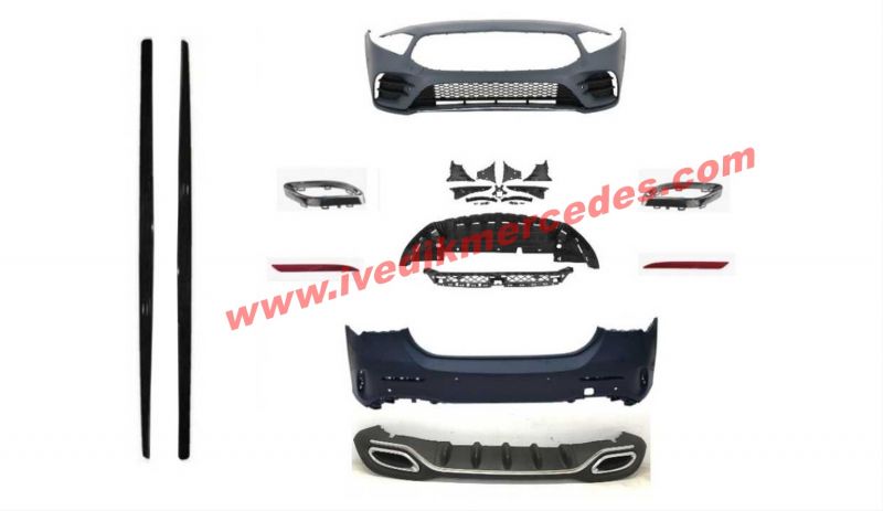 MERCEDES W177 HB A SERİSİ OEM AMG SET (ÖN ARKA TAMPON , DİAMOND PANJUR,MARŞPİYEL,EGZOZLAR)