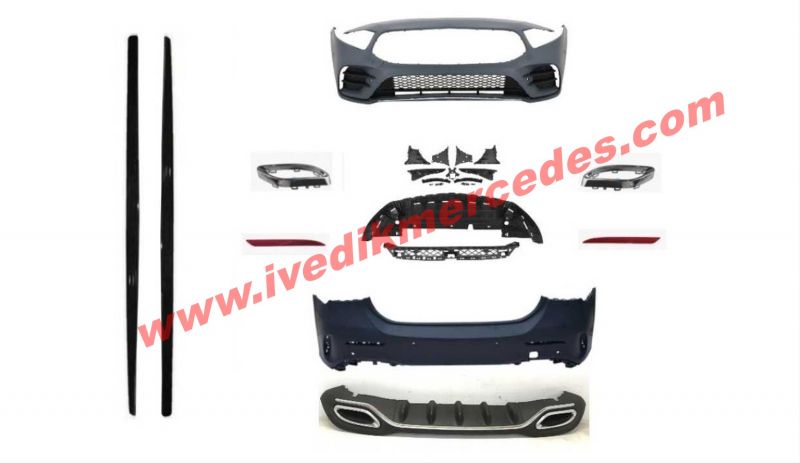  MERCEDES W177 SEDAN A SERİSİ OEM AMG SET (ÖN ARKA TAMPON , DİAMOND PANJUR,MARŞPİYEL,EGZOZLAR)